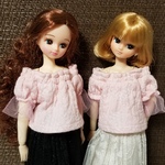  トップス・ドール洋服.リカちゃんブライスの洋服(ピンク)
