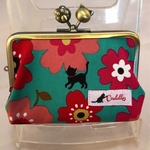 親子がま口財布　かわいい黒猫ちゃん　北欧風