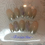 ミラー　逆グラデーションデザインネイルチップ