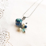 小粒花金魚の首飾り～蒼～