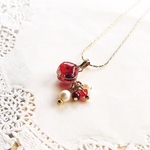 小粒花金魚の首飾り～紅～