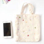 刺繍のミニトートバッグ　両面刺繍　コットン/オーガニックコットン【受注制作】