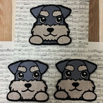 シュナウザー（ノーマル・まつげちゃん）のワッペン