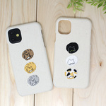 多機種対応 スマホケース 帆布 『ニャンモナイト』 猫 ネコ ねこ ネコ好き オリジナル ギフト A008I