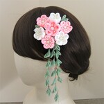 つまみ細工☆梅の髪飾りセット☆かんざし 七五三・節句・浴衣・夏祭りにも