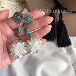 シェル風Flower♡ターコイズ