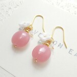 『可愛いを、300円で。』ミルキーピンクのピアス／イヤリング ❁*·⑅