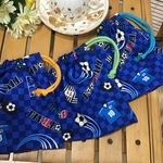【本日のお買い得】上質18×18ブルーサッカー❤️男の子コップ袋ひも色12色( 歯ブラシ入れ、ランチョンマット入れ、おやつ入れなどに)ランチョンマットオーダーできます