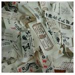 ハンドメイド☆副資材☆布タグ★素材☆プリント☆タグ25枚セット