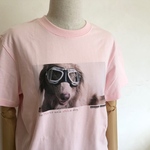 《G2E》ロングヘアードワイマラナーTシャツ/ピンク