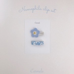 数量限定 Nemophila hair clip ネモフィラ  花 ベビー キッズ ヘアクリップ ベビークリップ