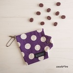 マスクケース ( L字型 )　　*ドット　col. purple