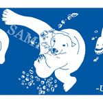 ホッキョクグマ手ぬぐい