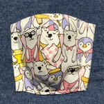 子供用　立体マスクキット【動物柄×ピンク】