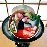 端午の節句☆ちりめん こいのぼり弁当　橙と黒