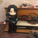 再再再販　ミニチュアカメラストラップ オビツ11サイズ黒  