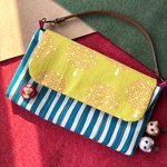 Nintendo switch(携帯モード)& switchliteサイズミニバッグ×くるみボタンワンコと葉っぱ