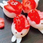 いちごクリームのピアス