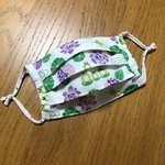 [再販]かわいいカエル柄のプリーツマスク(男女兼用)