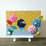 梅雨の季節飾り 「紫陽花」 6月 ディスプレイスタンド フェルト カエル カタツムリ