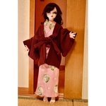 【受注制作】温泉浴衣 スーパードルフィー BJD ピンク ドール用