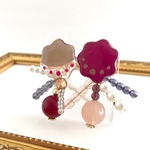 SALE★ベージュ&ピンクのアシメピアス