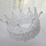 残り1点最終！　再々…販　受注【クラウン】『天使のクラウン　小花とパール』　成猫　犬　ブライダルやウェディングの撮影　インスタ　ギフトにも最適！　　首輪　ドッグウェア　コリエ