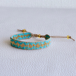 SPARKLE ビーズ織りブレスレット（TURQUOISE)