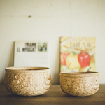 ボール型バスケット　大小２個セット　丸籠 / Ball-Shaped Basket (L)&(S) 2 pieces Set