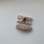 floral race bear×check oval.