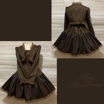 1点物*プリンセスライン ジャンパースカート＆ボレロ★ブラウン×こげ茶(即納品)