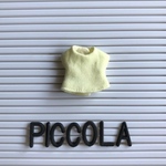 《送料無料》フレンチスリーブＴシャツ（薄い黄色）（オビツ11・ねんどろいどどーるサイズ）