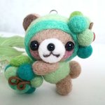 【ｊ様ご予約品】マスカットくまちゃんストラップ 
