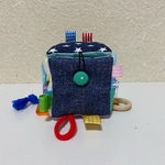 優しいカシャカシャ★布おもちゃ★タグ★ベビー★サイコロボール