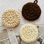 ナチュラルブラウン　エコタワシ 3枚セット　アクリルたわし　キッチン　