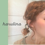 カモミール刺繍ヘアゴム