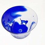 ～ねこと三日月夜の街～　ガラスのおちょこ　ぐい吞み　酒器