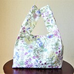 shigemune913様オーダー品◎レジ袋型エコバッグ◎フラワーボタニカル◎ランチバッグ◎コンビニ袋◎マチたっぷり15㎝◎