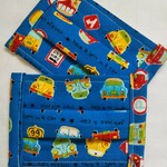 青くるま【手作り子供マスクキット ２枚セット   】インナーマスク　ゴムをいれて　小さめマスク  （ゴムなし）   布マスク　 　　マスク　