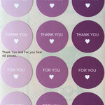 THANK YOU & FOR YOUシール　パープル