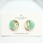 green flowerピアス/イヤリング