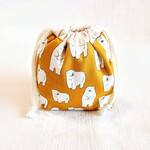 送料無料　白くま柄のコップ入れ コップ袋♪ 小物整理にも◎          