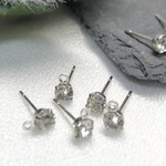 4mm ビジュー ストーン  ポスト付 ピアス パーツ