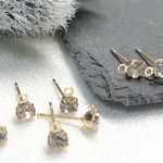 4mm ビジュー ストーン  ポスト付 ピアス パーツ