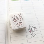 お星様とおさんぽ　ひのきにゃん　消しゴムはんこ(N42)　