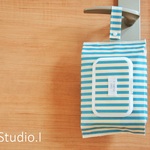 『sora*さまオーダー品』【Studio.I】おしり拭きポーチ＊ベビー用品もおしゃれに可愛く＊出産祝いにも＊ライトブルーストライプ