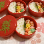 【容器違い再販】豆ごはんのお弁当☆赤竹☆ミニチュアフード