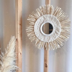 macramé raffia mirror