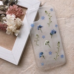 《送料込み》押し花　iPhoneケース　スマホケース　iPhoneX iPhoneXs  iPhone11 iPhone11pro  受注製作　勿忘草　プレゼント　シンプル　綺麗　花