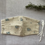 ○ yuwa 綿麻素材　花柄　ナチュラル　ダブルガーゼ　生地　婦人用　立体型　マスクキット　マスク専用ゴム付き○ 送料84円 ○